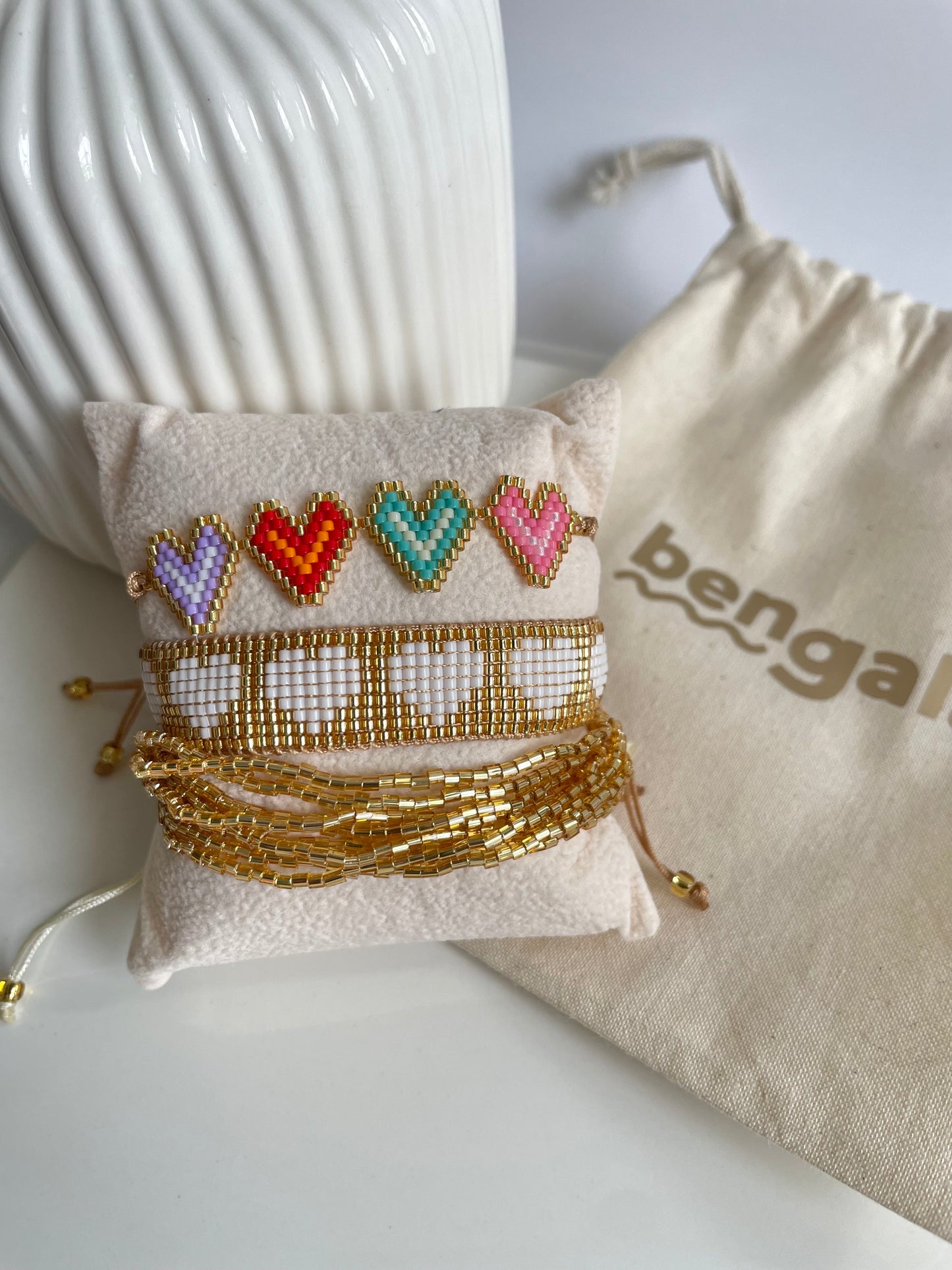 MIYUKI COLORFULL HEART BRACELET