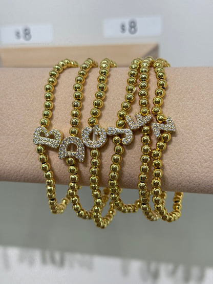 SHINE GOLD LETTER BRACELET