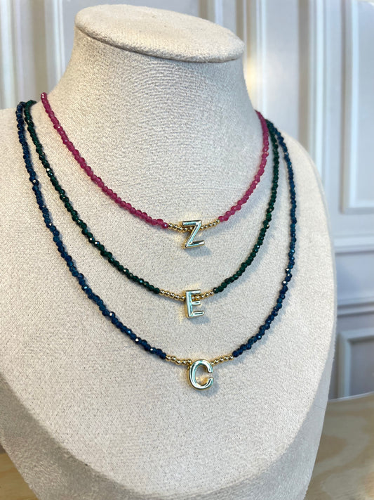 CRYSTAL LETTER CUSTOM NECKLACE