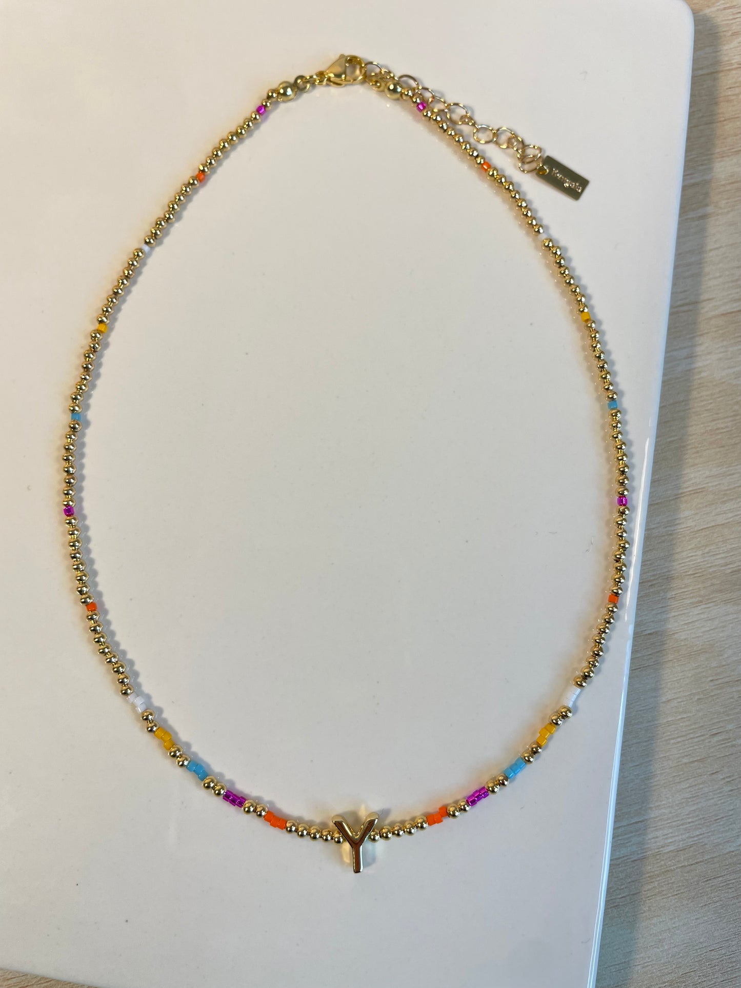 COLOR LETTER NECKLACE