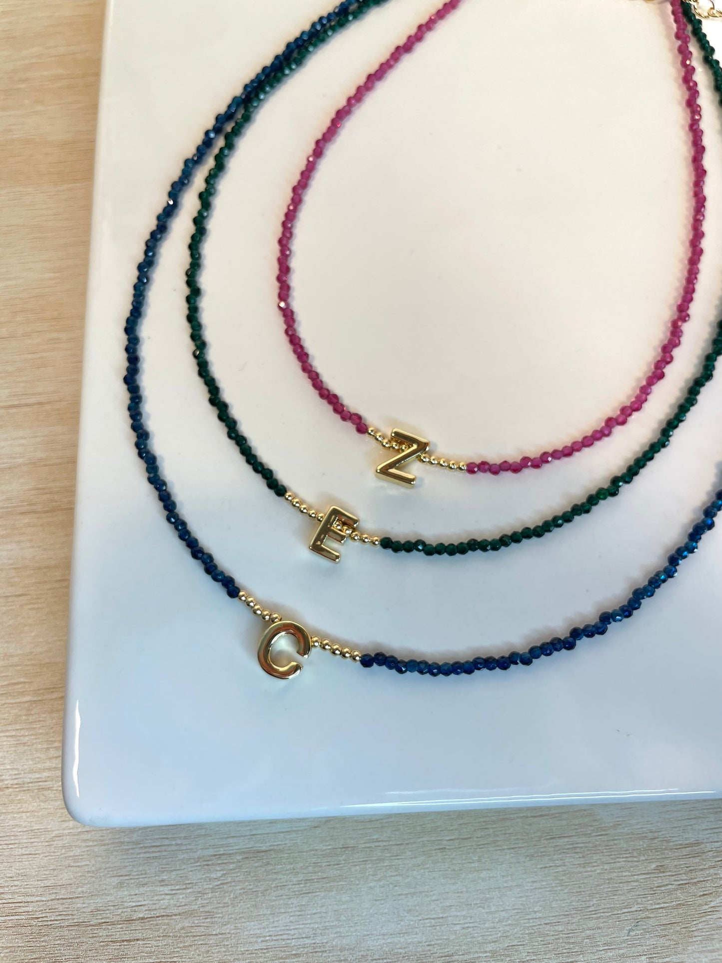 CRYSTAL LETTER CUSTOM NECKLACE