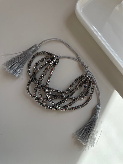 6 STRIPS OF CRYSTALS BRACELET