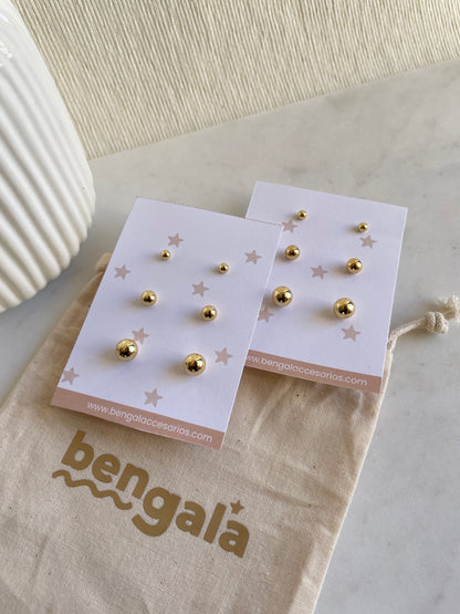 SET 3 DOTS EARRING