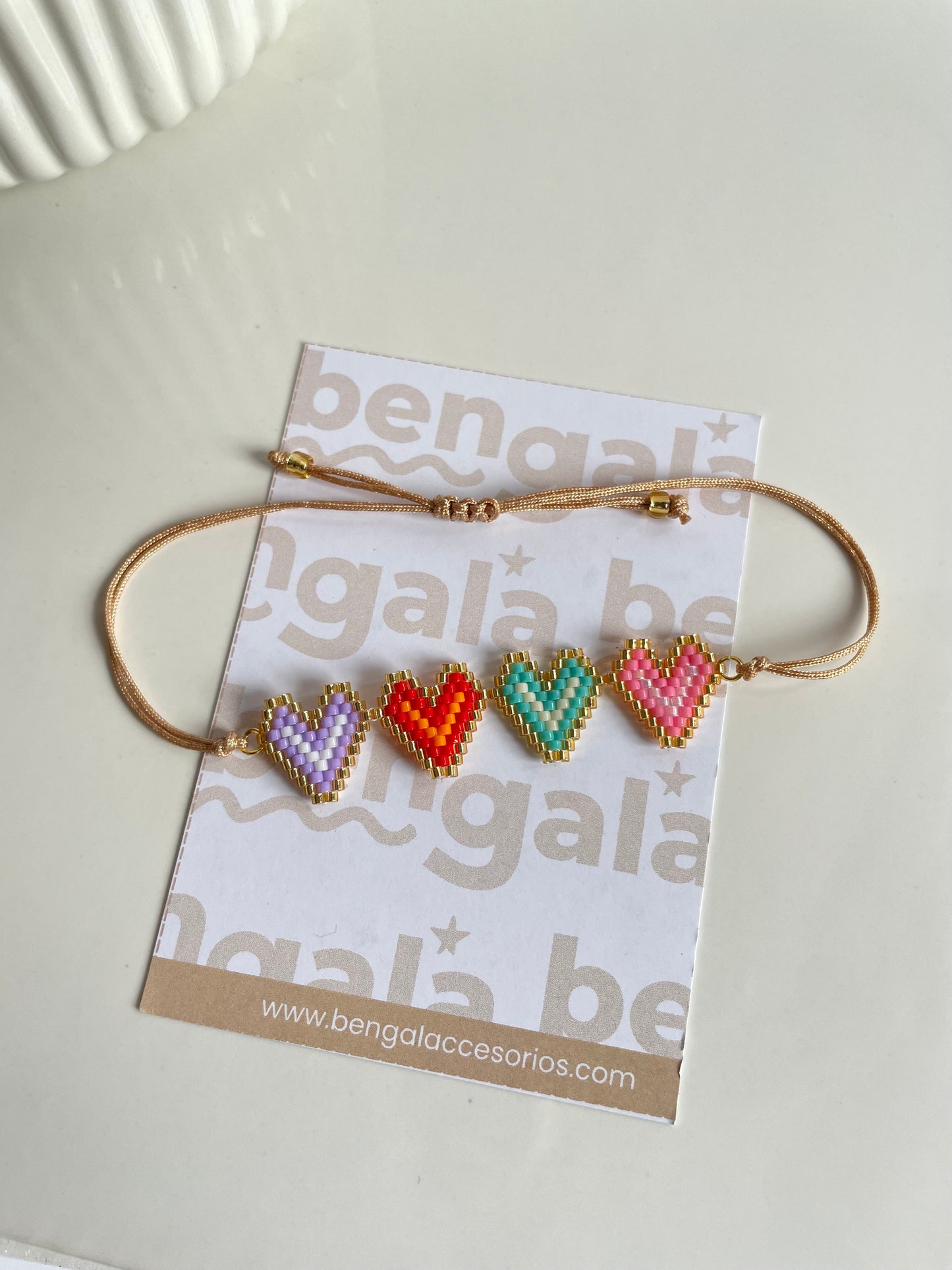 MIYUKI COLORFULL HEART BRACELET