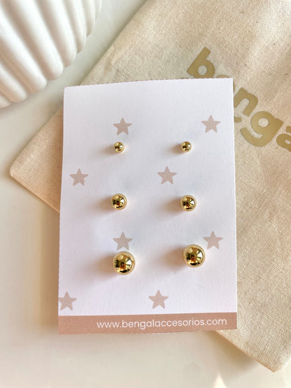 SET 3 DOTS EARRING